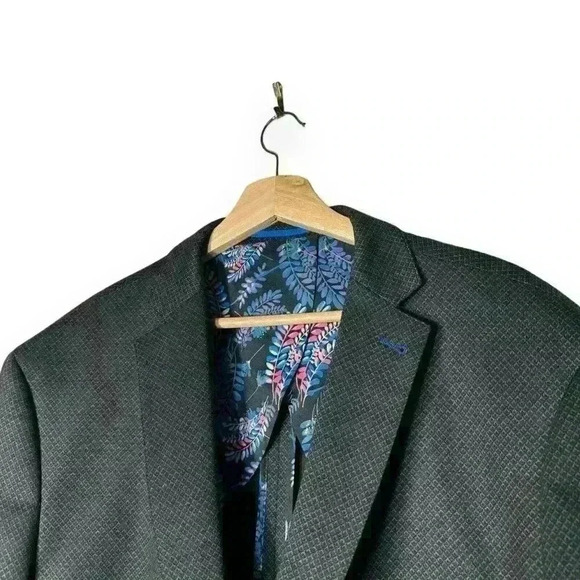 JERMYN & BOND Men’s Sport Coat Blazer Big&Tall 52 R Floral Modern Fit Woven $300 - Picture 3 of 16